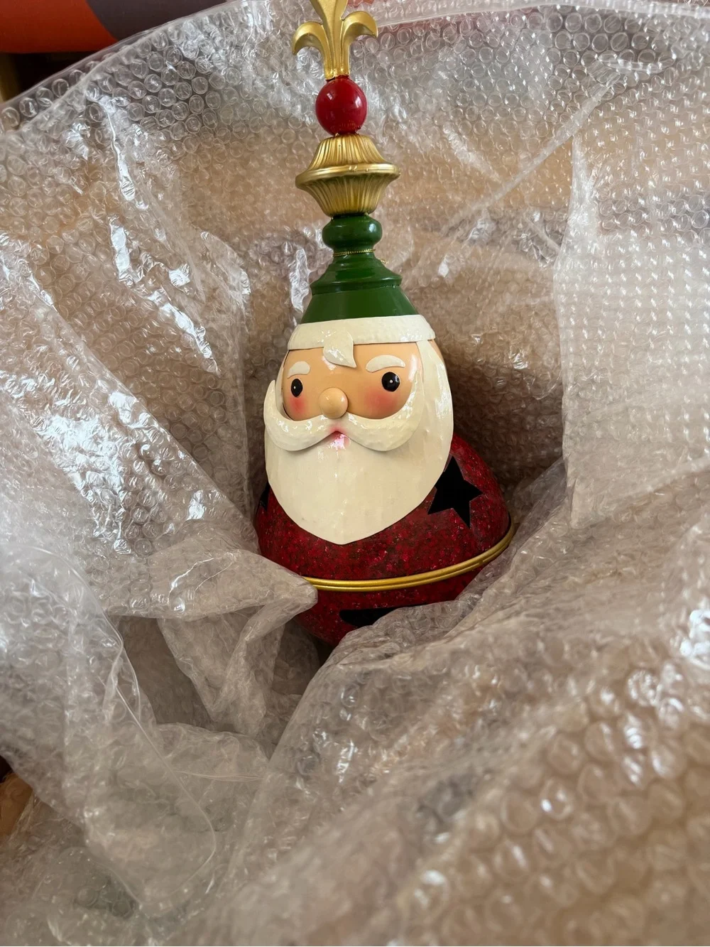 Mark Roberts Lighted Santa With Halley Berry Finial, 35”